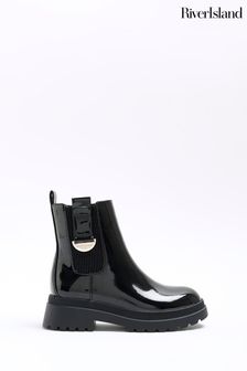 Girls Boots River Island Black Chelsea Next Luxembourg