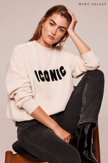 Mint Velvet Cream Slogan Sweatshirt (635914) | $118