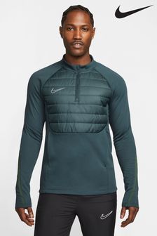 Темно-зеленый - Nike Топ с короткой молнией Therma-fit Academy (635919) | €31