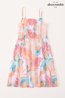 Pomarańczowa wzorzysta sukienka Abercrombie & Fitch (635996) | 92 zł