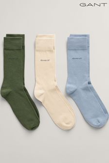 Зеленый - Набор из 3 пар черных хлопковых носков Gant (636227) | €27
