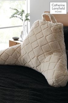 Catherine Lansfield Natural Cosy and Soft Diamond Fleece Cuddle Chair Cushion Cushion (636274) | AED166