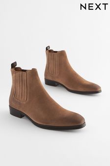 Brown Suede Chelsea Boots (636277) | OMR22