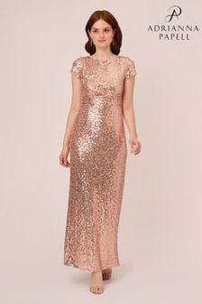 Adrianna Papell Studio Pink Stretch Sequin Column Gown (636556) | €95
