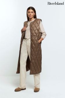 River Island Brown Quilted Gilet (636587) | €37