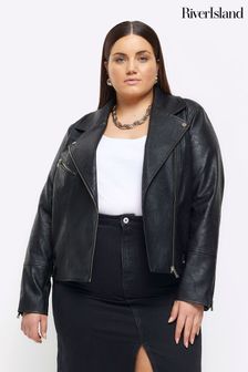 River Island Curve Pu Biker Jacket (636767) | 358 LEI