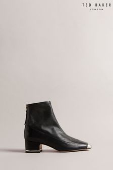 Ted Baker Neomlia Toe Cap Leather 45mm Stretch Leather Black Boots (636981) | €114