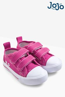 JoJo Maman Bébé Fuchsia Children's Canvas Pumps (637336) | €23.50