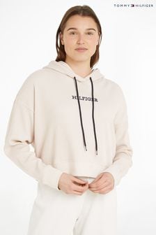 Tommy Hilfiger Monotype Loungewear-Kapuzensweatshirt, Creme (637384) | 57 €
