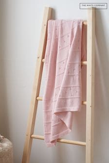 The White Company Baby Pink Heart Pointelle Blanket (637489) | €45