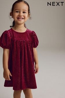 Burgundy Velvet Party Dress (3mths-10yrs) (637505) | $22 - $27