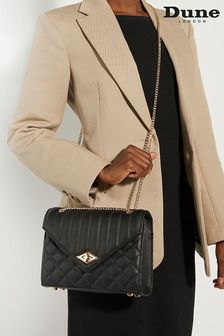 Dune London Black Dellsie Quilted Slim Clutch Bag (637935) | $119