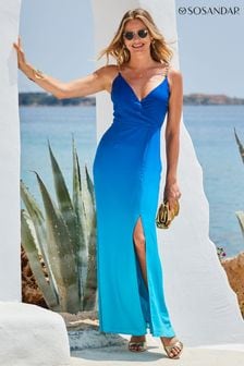 Sosandar Blue Ombre Printed Maxi Dress (637939) | 440 QAR