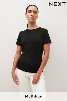Black The Everyday Crew Neck Cotton Rich Short Sleeve T-Shirt (637969) | KRW9,700