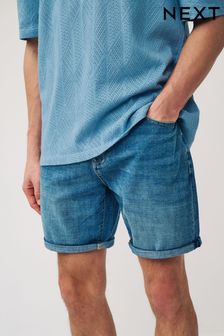 Mid Blue Summer Weight Denim Shorts (638190) | LEI 146