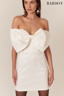 Bardot White White Bow Tie Mini Dress (638212) | ₪ 598
