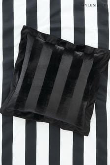 Style Sisters Black Velvet Stripe Cushion (638263) | €40