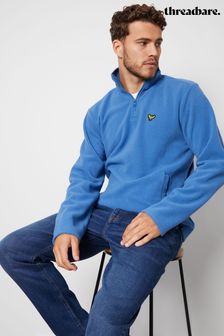 Hellblau - Threadbare Fleece-Sweatshirt mit 1/4-Reißverschluss (638836) | 31 €