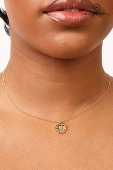 Caramel Jewellery London Gold Tone 'Hammered Disc' Necklace (639332) | Kč475