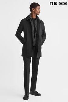 Reiss Black Perrin Jacket With Removable Funnel-Neck Insert (639396) | $412