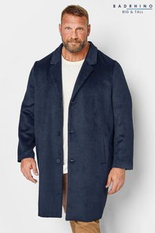 כחול כהה - Badrhino Big & Tall Single Brested Coat (639548) | ‏352 ‏₪