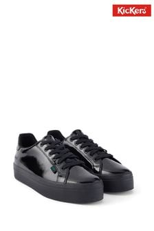 Kickers Youth Tovni Stack Patent Leather Black Shoes (639775) | 29,190 Ft