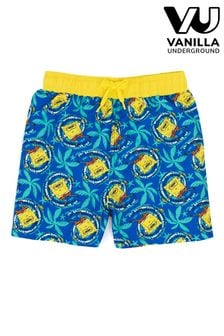 כחול  - Vanilla Underground Spongebob Squarepants Licencing Boys Swim Shorts (640139) | ‏80 ‏₪