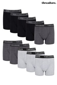 Threadbare Black A-Front Trunks 10 Packs (640374) | AED250