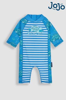JoJo Maman Bébé Aqua Blue UPF 50 1-Piece Sun Protection Suit (640523) | EGP912