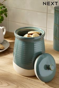 Teal Blue Wolton Biscuit Jar (641060) | ￥3,400
