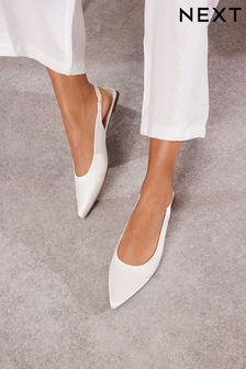 Ivory Forever Comfort® Wedding Point Toe Slingback Bridal Shoes (641081) | SGD 73