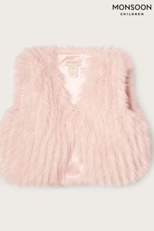 Monsoon Pink Boutique Faux Fur Gilet (641481) | kr640 - kr680