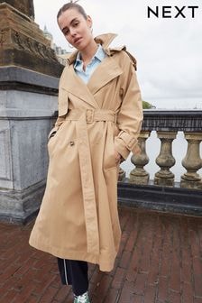 Camel Natural Belted Trench Coat (641763) | $121