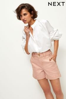 Pink Double Button Denim Shorts (642141) | 130 QAR