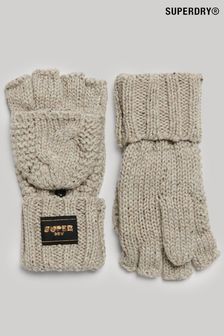 Superdry Brown Cable Knit Gloves (642345) | €33