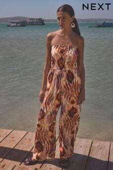 Ikat Print Bandeau Jumpsuit (642410) | $54