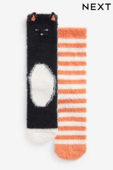 Black Cat Cosy Bed Socks 2 Pack (642487) | €13