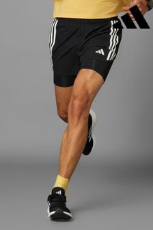 adidas Black Own The Run 2-In-1 Shorts (642961) | $72