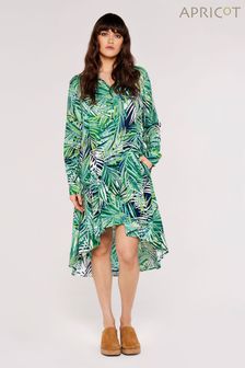 Apricot Blue & Green Multi Layer Tropical Hi-Lo Shirt Dress (643292) | €44