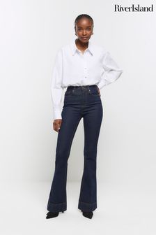 River Island High Rise Flare Jeans