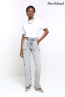 River Island Relaxed Pocket Detail Jeans