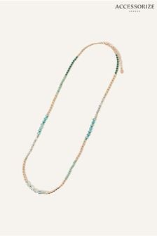 Accessorize Green Beaded Longline Necklace (644076) | €8.50