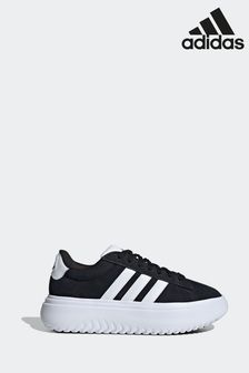 Черный - Adidas замшевые туфли на платформе Grand Court (644089) | €106