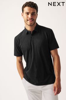 Black Regular Fit Polo Shirt (644161) | 56 QAR