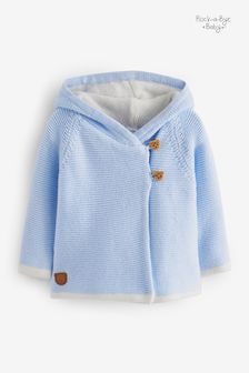 Rock-A-Bye Baby Boutique Blue 100% Cotton Knitted Hooded Jacket (644186) | $38