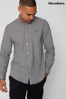 Threadbare Black Cotton Long Sleeve Check Shirt (644460) | NT$1,120
