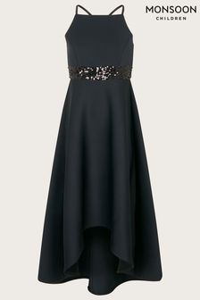 Monsoon Black Sequin Scuba Prom Dress (644462) | €76 - €83
