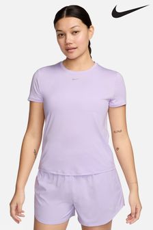 Lilac/Ecru - Nike One Classic Dri-fit Short Sleeve Top (644572) | kr600