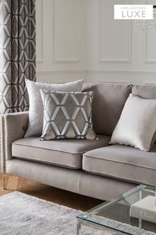 Grey Collection Luxe Velvet Geo Square Cushion (644577) | $58