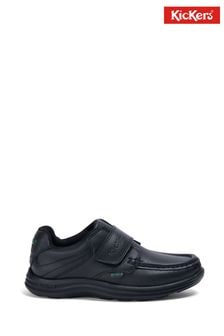 حذاء رياضة أسود جلد صناعي بحزام لاصق للأطفال الصغار من Kickers (644752) | 351 ر.س